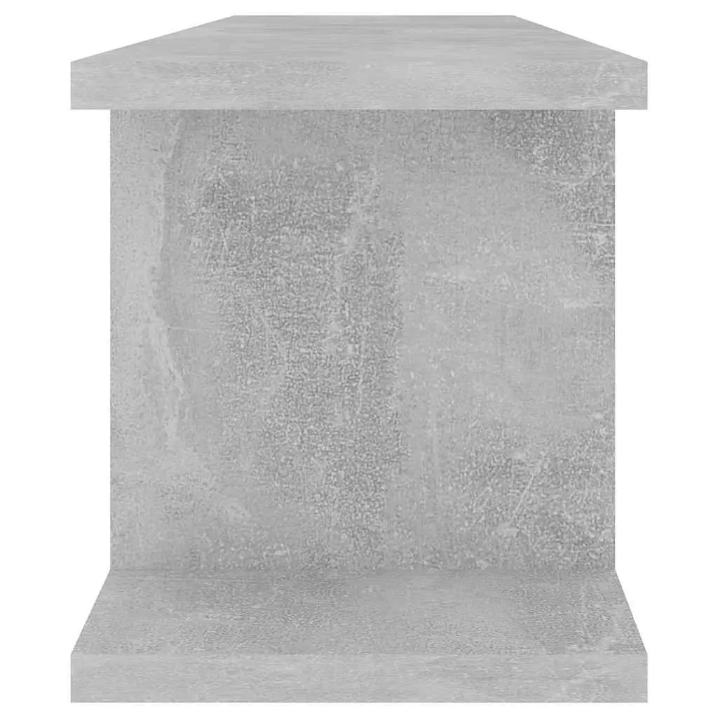 Wall Shelves 2 pcs Grey Floating Display Storage Cube Shelving Unit 75x18x20cm