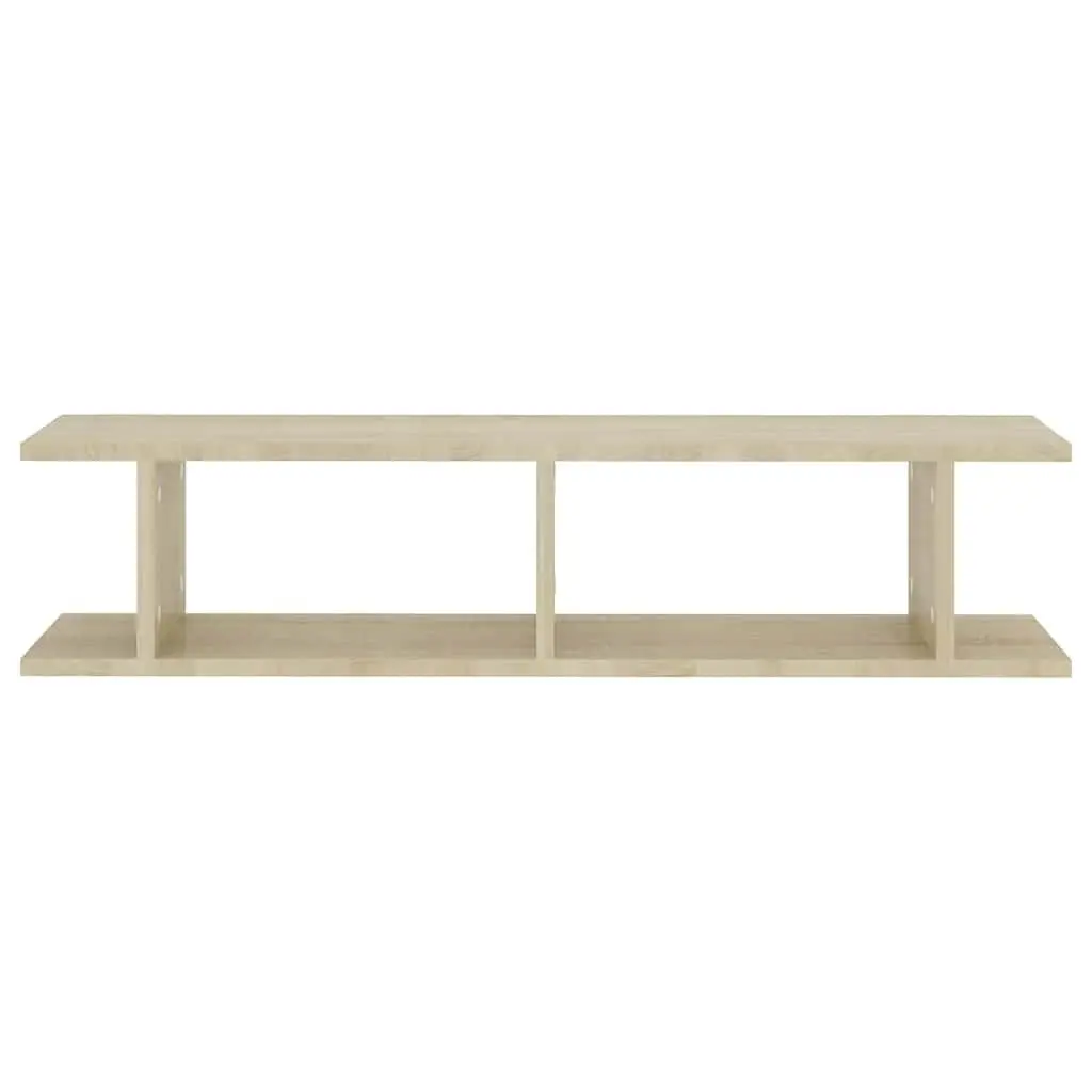 Wall Shelves Brown Cube Display Storage 90 x 18 x 20 cm 2 Pieces