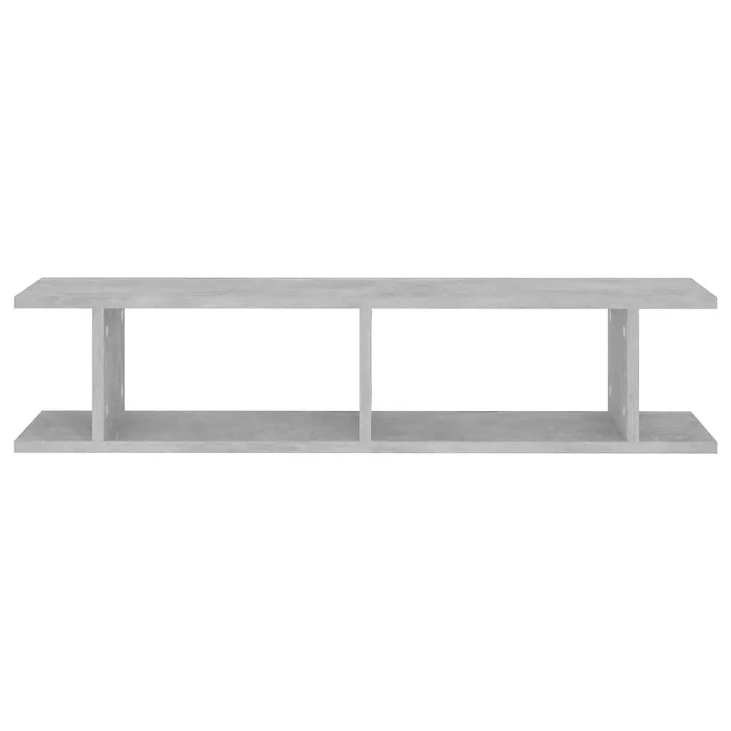 Floating Cube Storage Wall Shelves Grey 90x18x20cm 2 Piece Display for Bedroom Living Room Decor