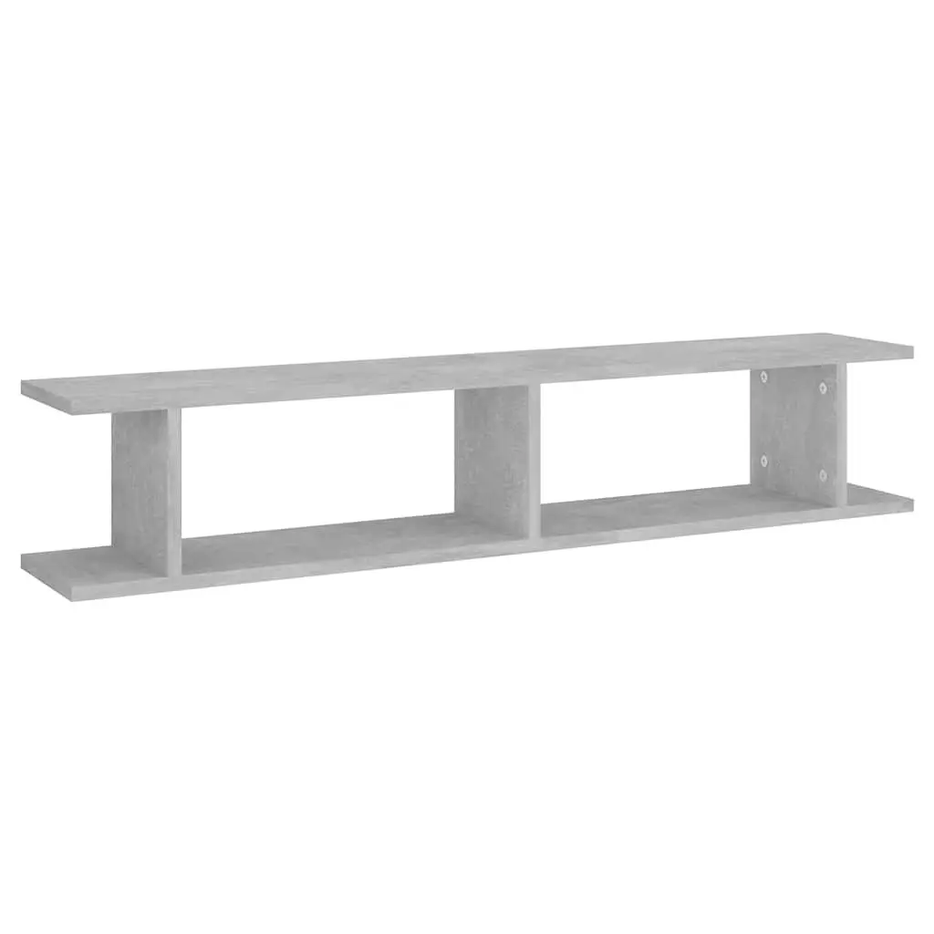 Wall Shelves 2 pcs Grey Cube Display Floating Storage Mounting System