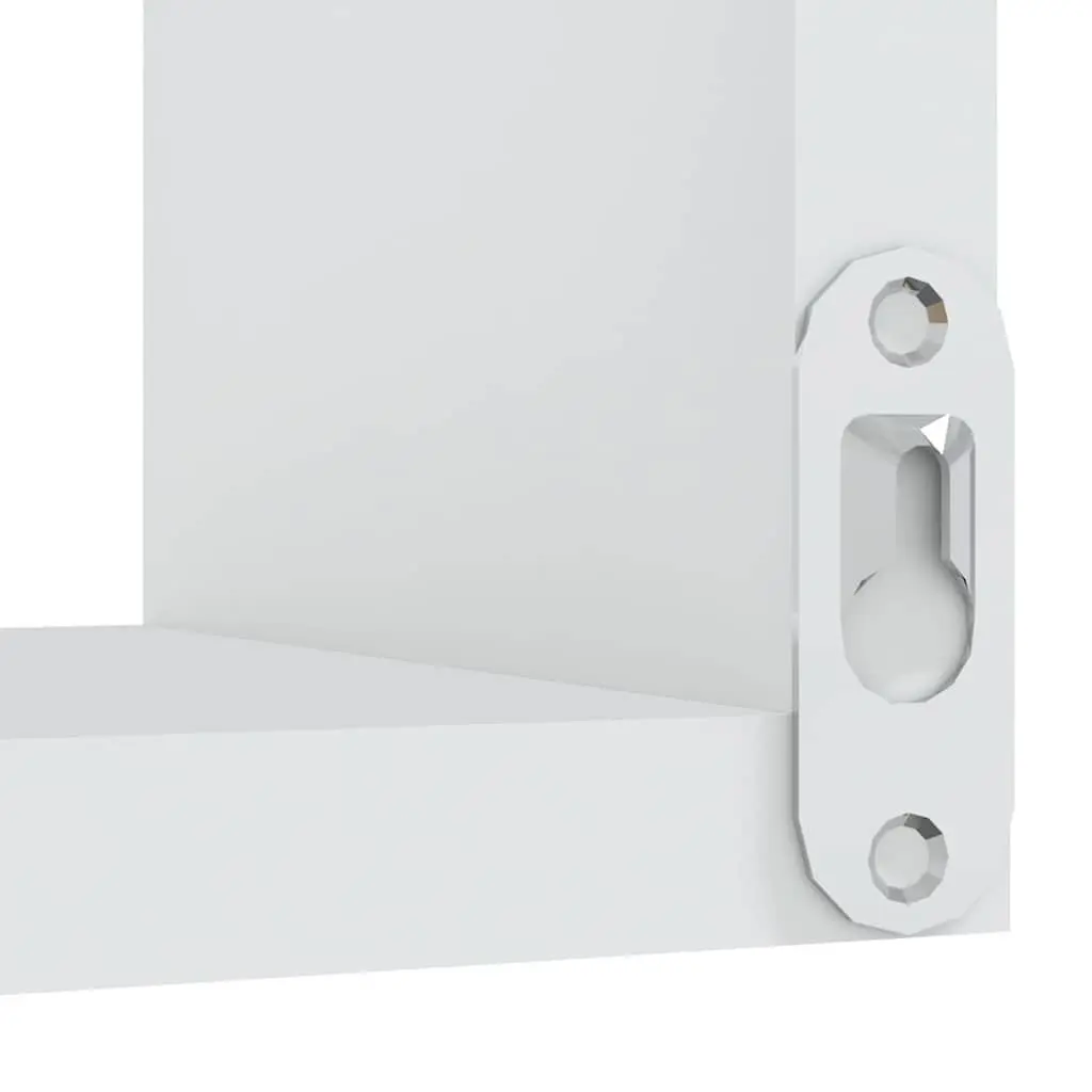 Wall Corner Shelf White Storage Display Unit 40 x 40 x 50 cm