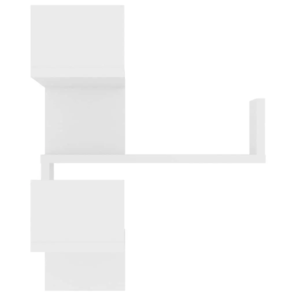 Wall Corner Shelves 2 Pieces White Display Storage Unit Living Room Bedroom