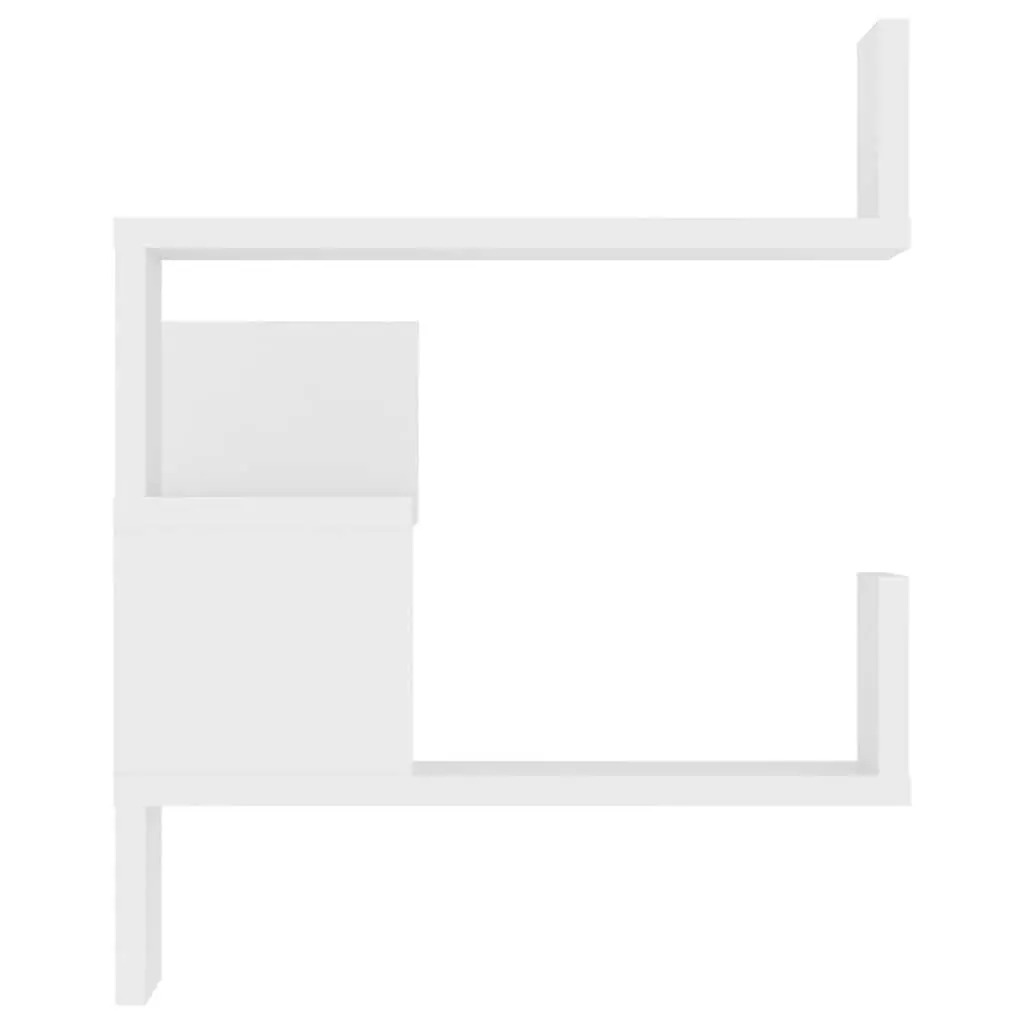 Wall Corner Shelves 2 Pieces White Display Storage Unit Living Room Bedroom
