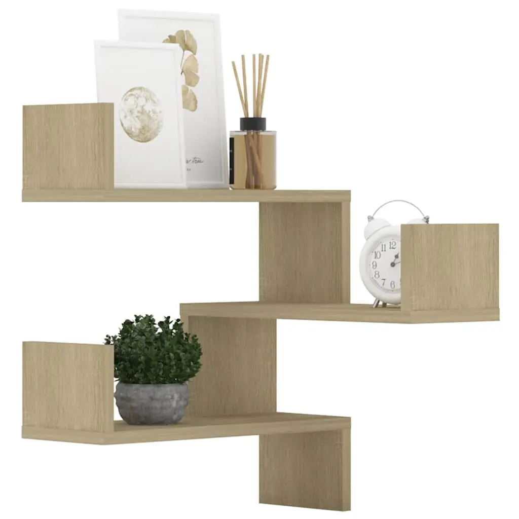 Wall Corner Shelves Brown Engineered Wood 40x40x50 cm