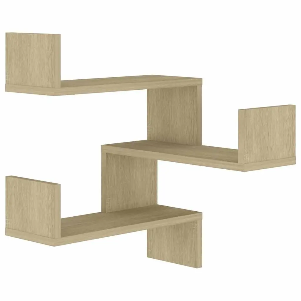 Wall Corner Shelves Brown Engineered Wood 40x40x50 cm