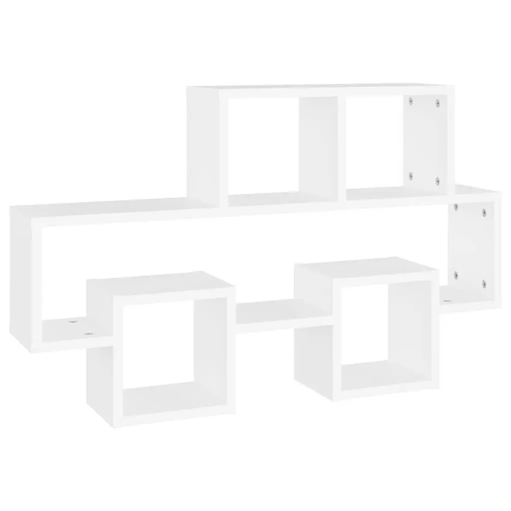 Car-Shaped Wall Shelf White Storage Organiser 82 x 15 x 51 cm