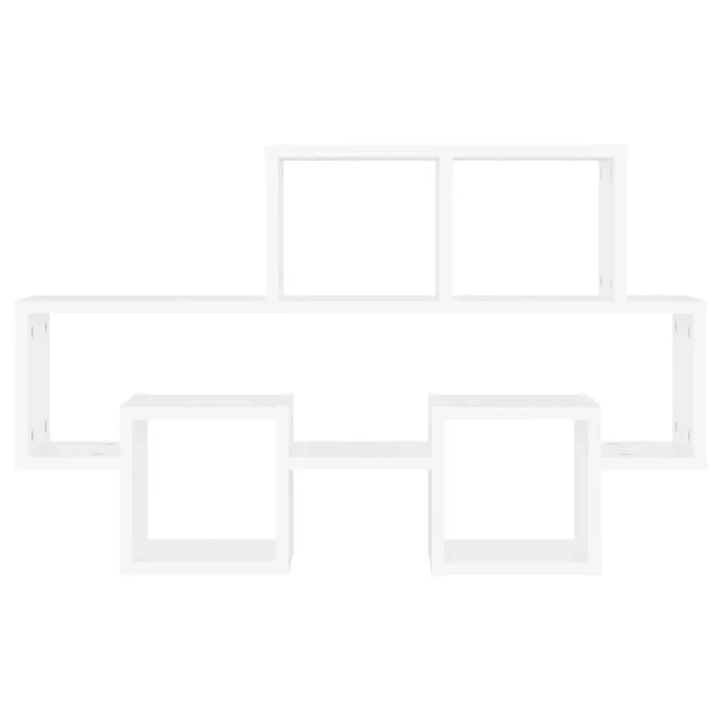 Car-Shaped Wall Shelf White Storage Organiser 82 x 15 x 51 cm