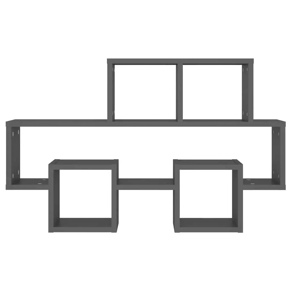 Car-Shaped Wall Shelf Grey Open Compartment 82L x 15W x 51H cm