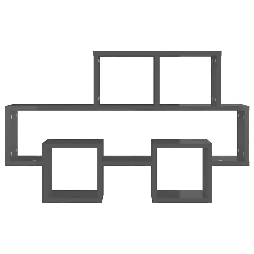 Car-Shaped Wall Shelf Grey Floating Shelving Unit 82W x 15D x 51H cm