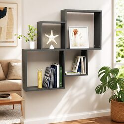 You’ll Love This Grey Wall Cube Shelf for Your Decor