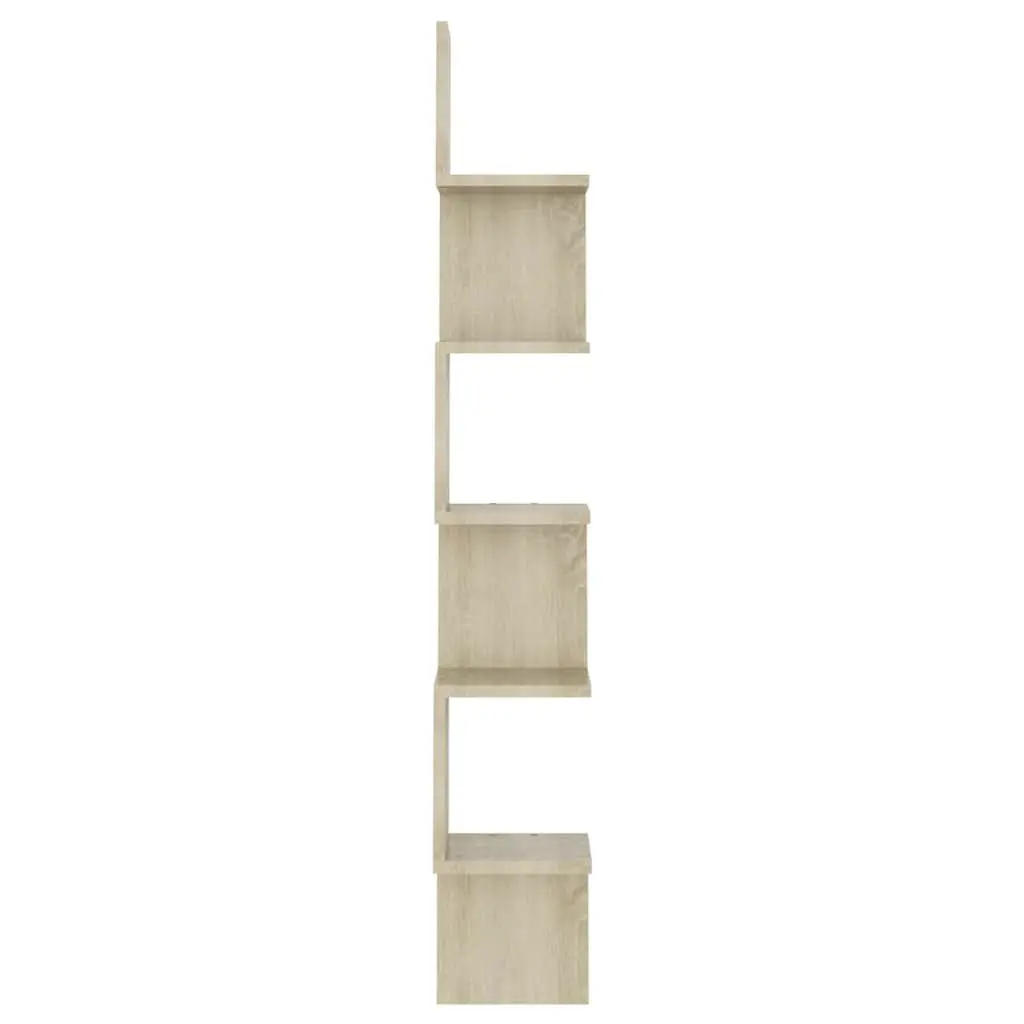 Wall Corner Shelf Brown Engineered Wood 20 x 20 x 127.5 cm