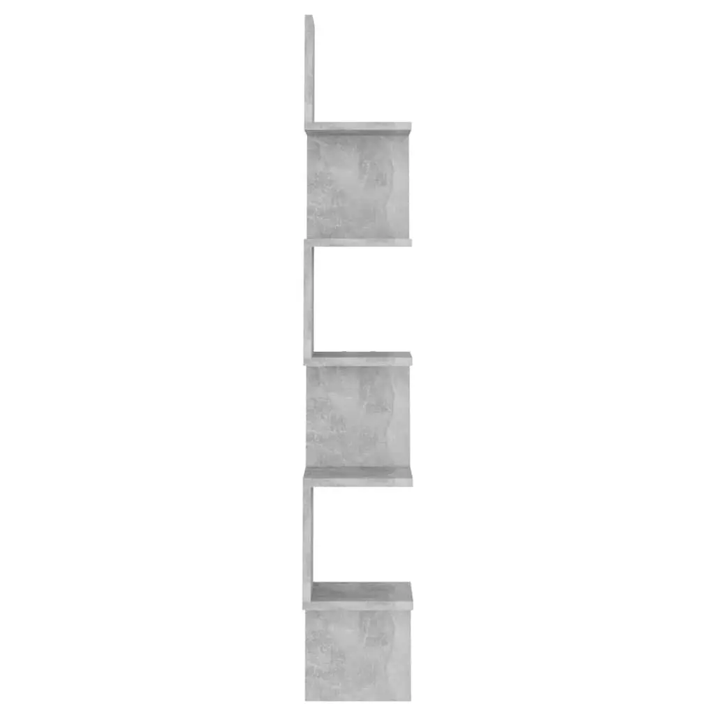 Wall Corner Shelf Grey Engineered Wood Living Room Bedroom Kitchen Display