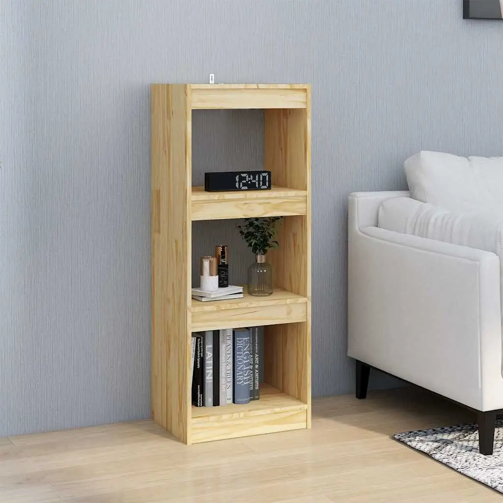 Pinewood Room Divider Book Cabinet Storage Shelf 40x30x103.5cm Brown