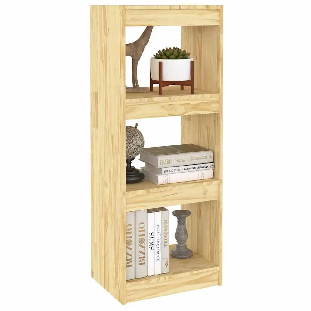 Pinewood Room Divider Book Cabinet Storage Shelf 40x30x103.5cm Brown