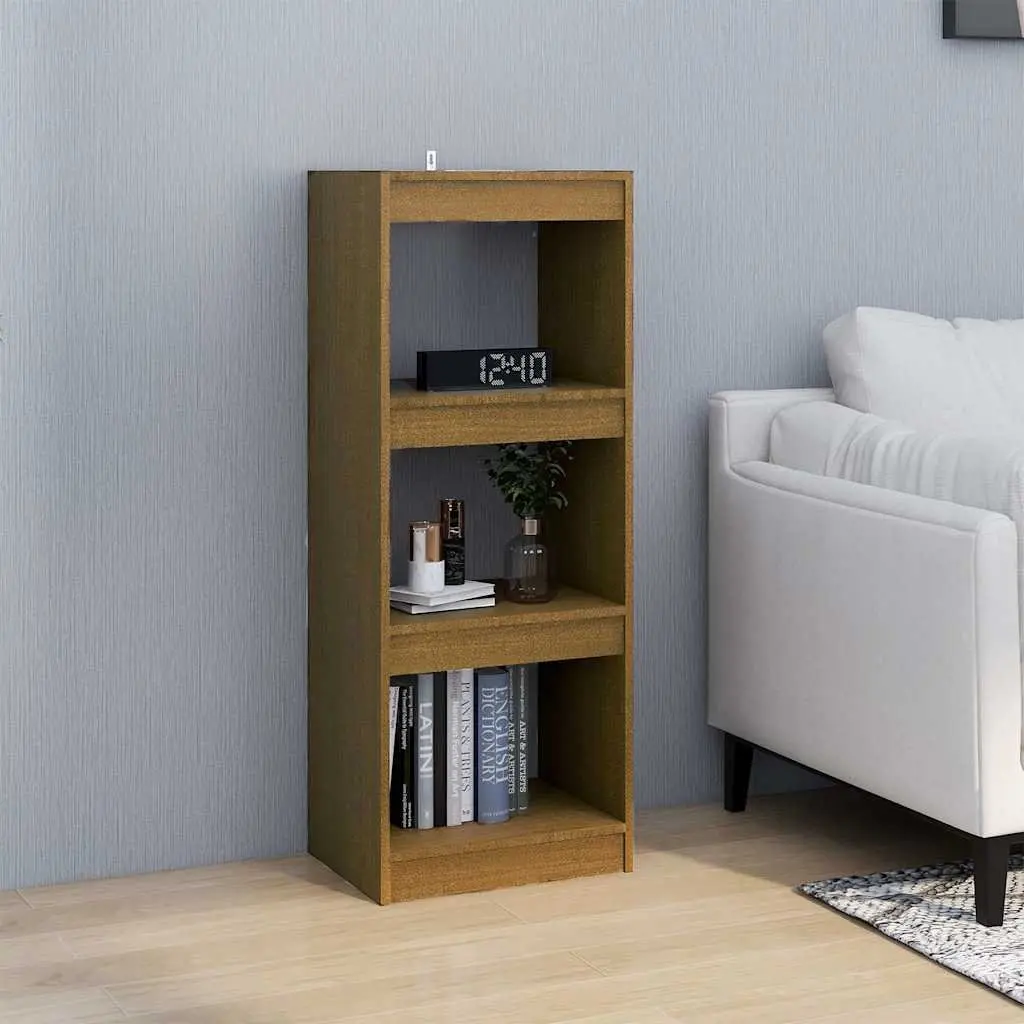 Book Cabinet Room Divider in Brown Pinewood