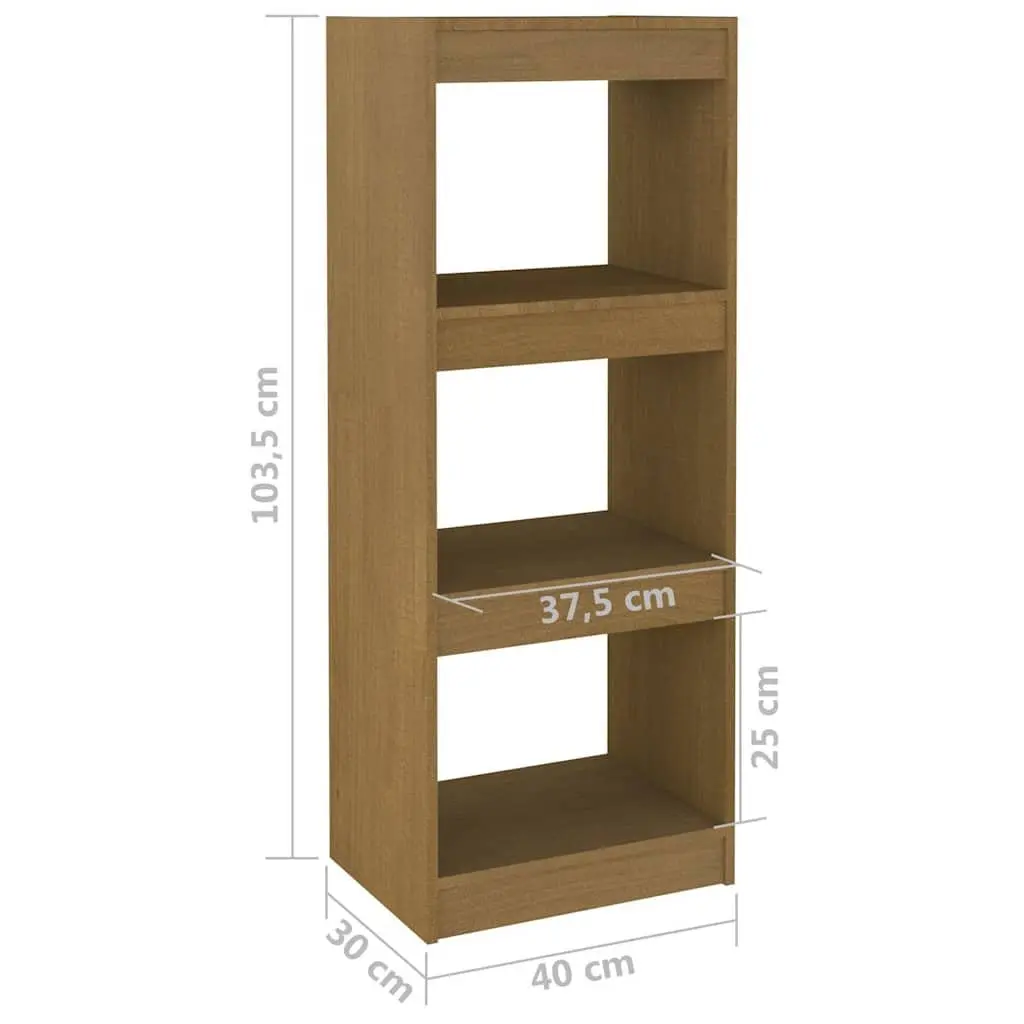 Book Cabinet Room Divider in Brown Pinewood