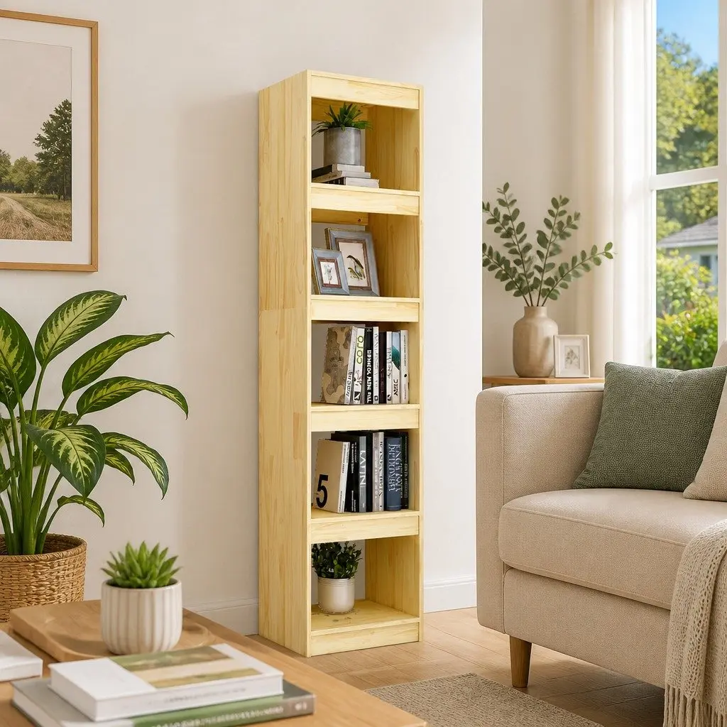 Book Cabinet Room Divider Solid Pinewood 40x30x167.5 cm