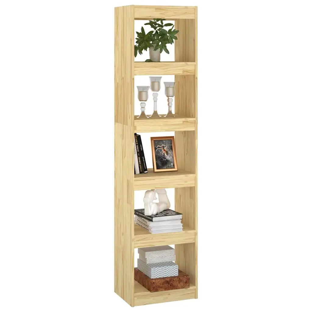 Book Cabinet Room Divider Solid Pinewood 40x30x167.5 cm
