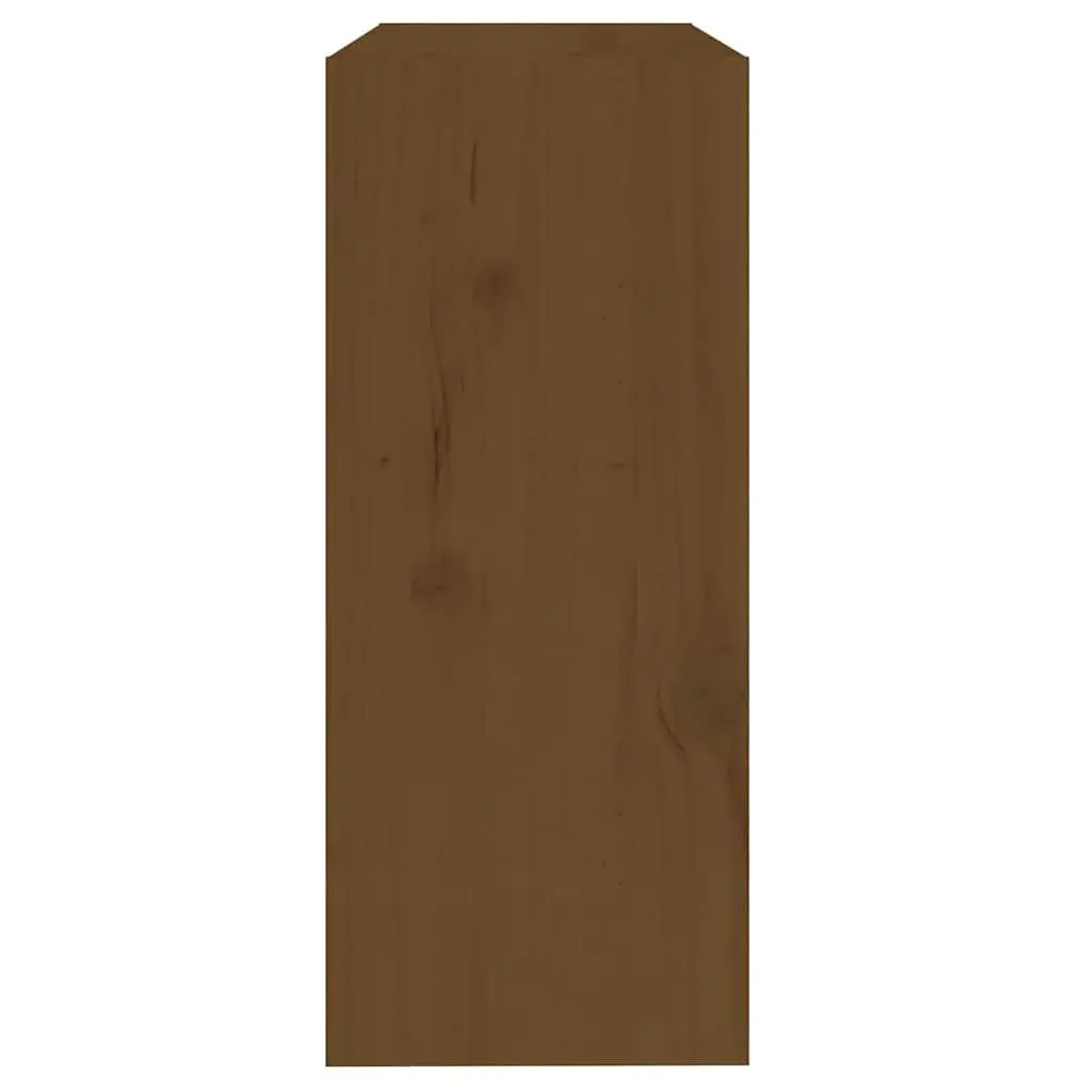 Book Cabinet Room Divider Honey Brown Solid Pinewood Bookshelf 60W x 30D x 71.5H cm