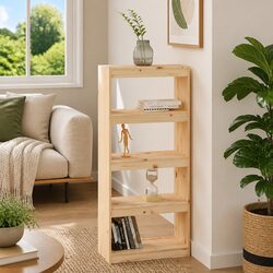 Your Go-To Wooden Book Cabinet with Room Dividing Benefits