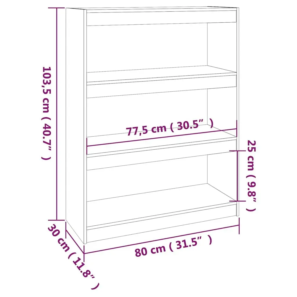 Grey Solid Pine Wood Organizer with 3 Storage Areas