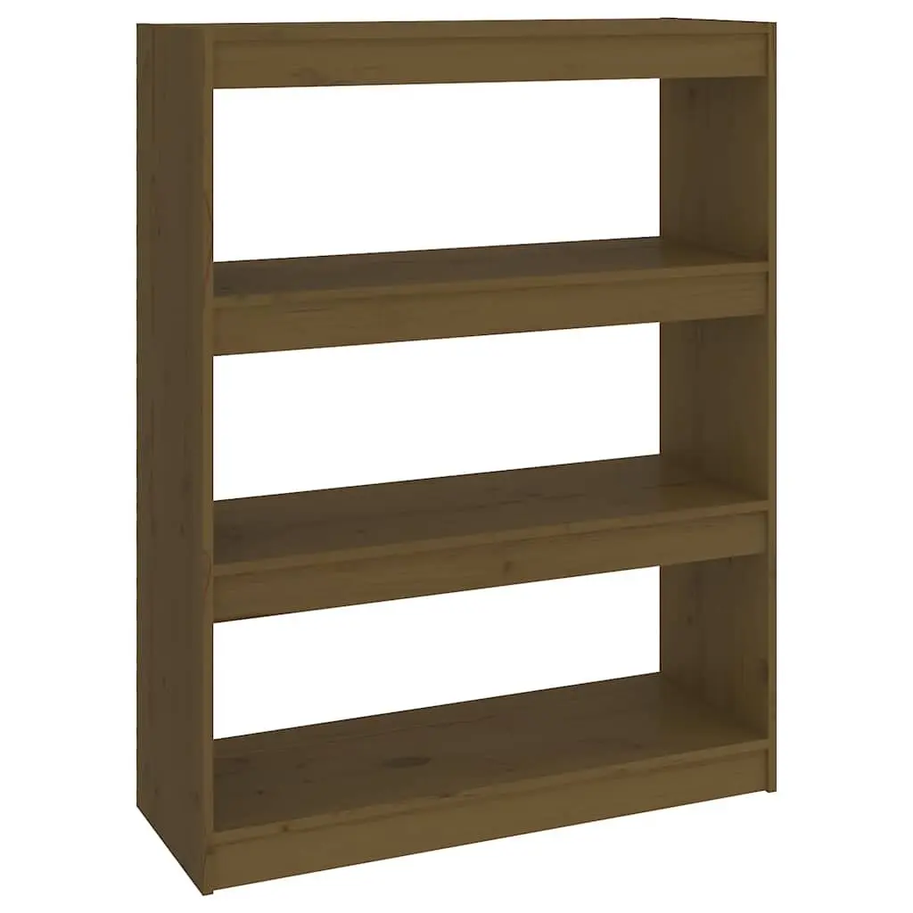 Book Cabinet Room Divider Honey Brown Wooden Shelving Unit Storage Organizer