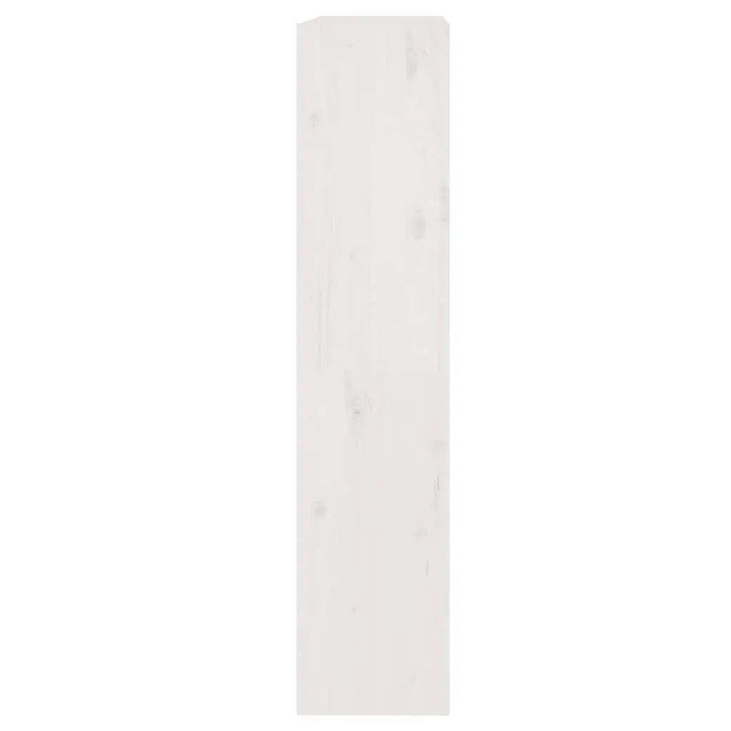 Book Cabinet Room Divider White Solid Pine Wood 80x30x135.5cm