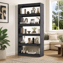 Organize Your Space with a Grey Solid Pine Book Cabinet