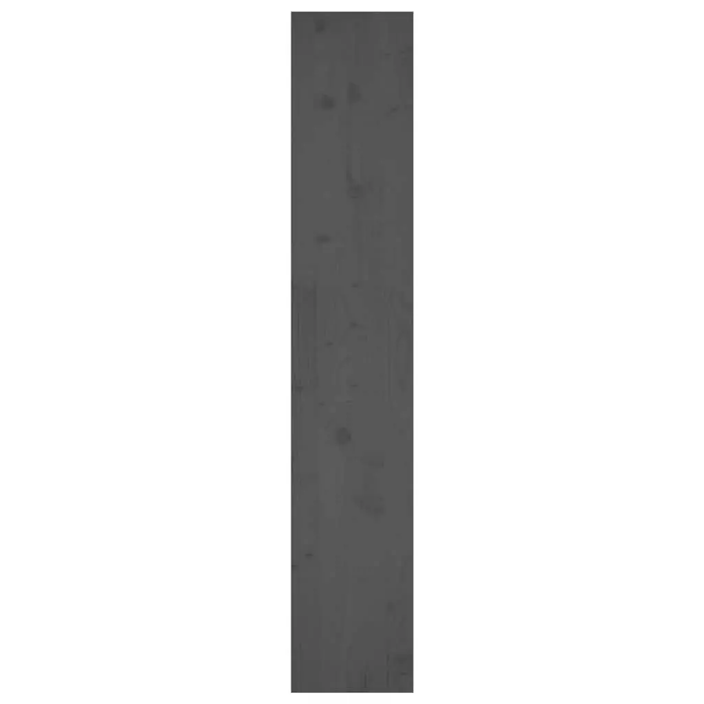 Book Cabinet Room Divider Grey Solid Pine Wood 80x30x167.4 cm