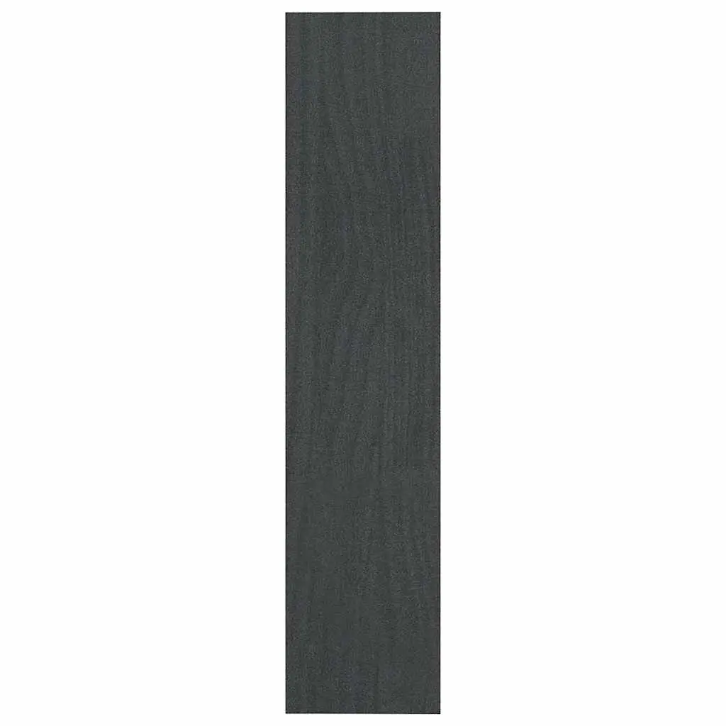 Book Cabinet Room Divider Grey Solid Pinewood 100x30x135.5 cm