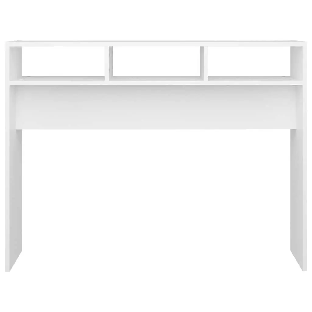 Console Table White Hallway Entryway Side Table Engineered Wood 105x30x80cm