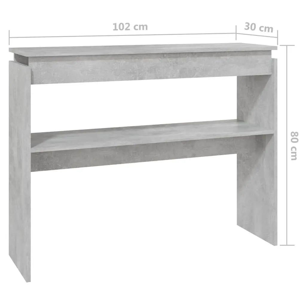 Console Table Hallway Entrance Display Side Table Grey 102x30x80cm