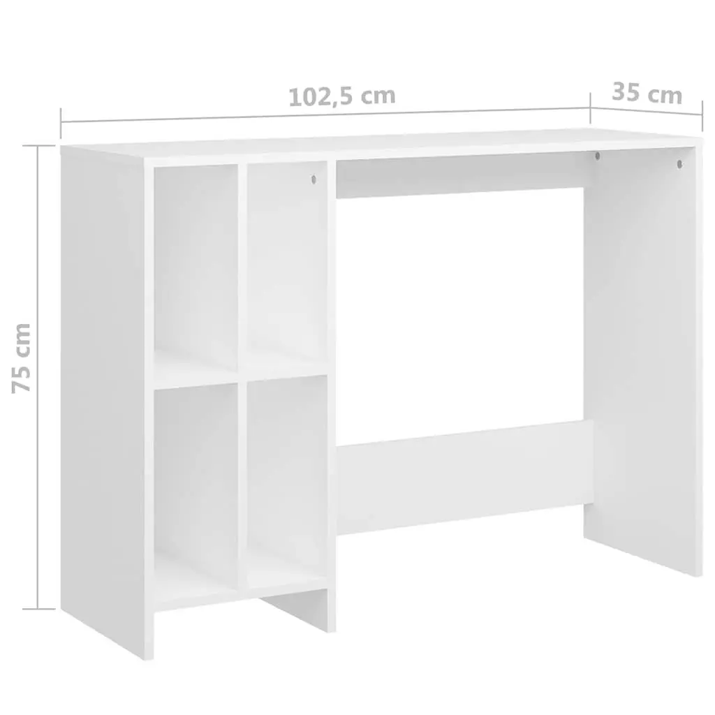 Notebook Desk White Modern Office Workstation Computer Table Study Furniture