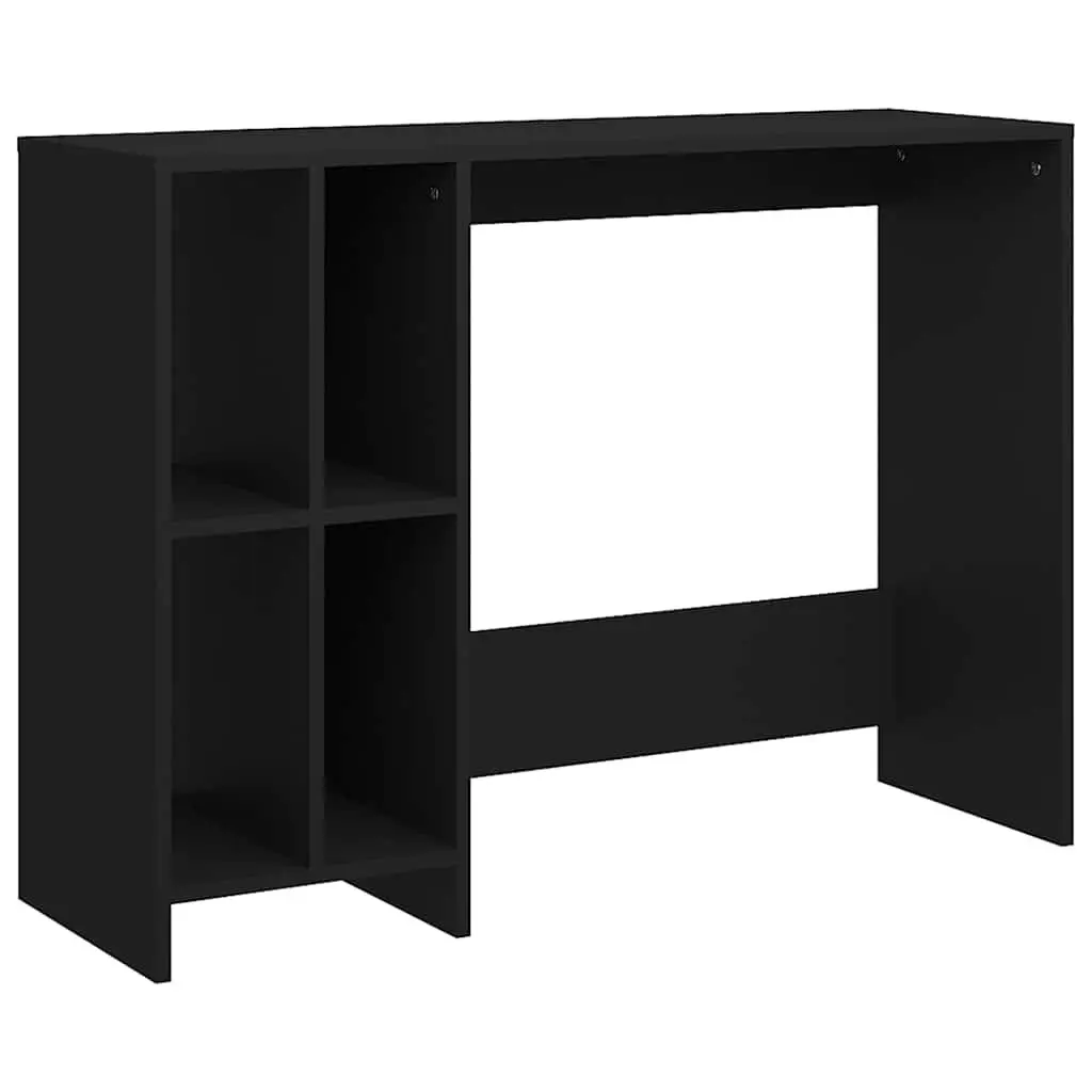 Notebook Desk Black Compact Office Workstation 102.5 x 35 x 75 cm