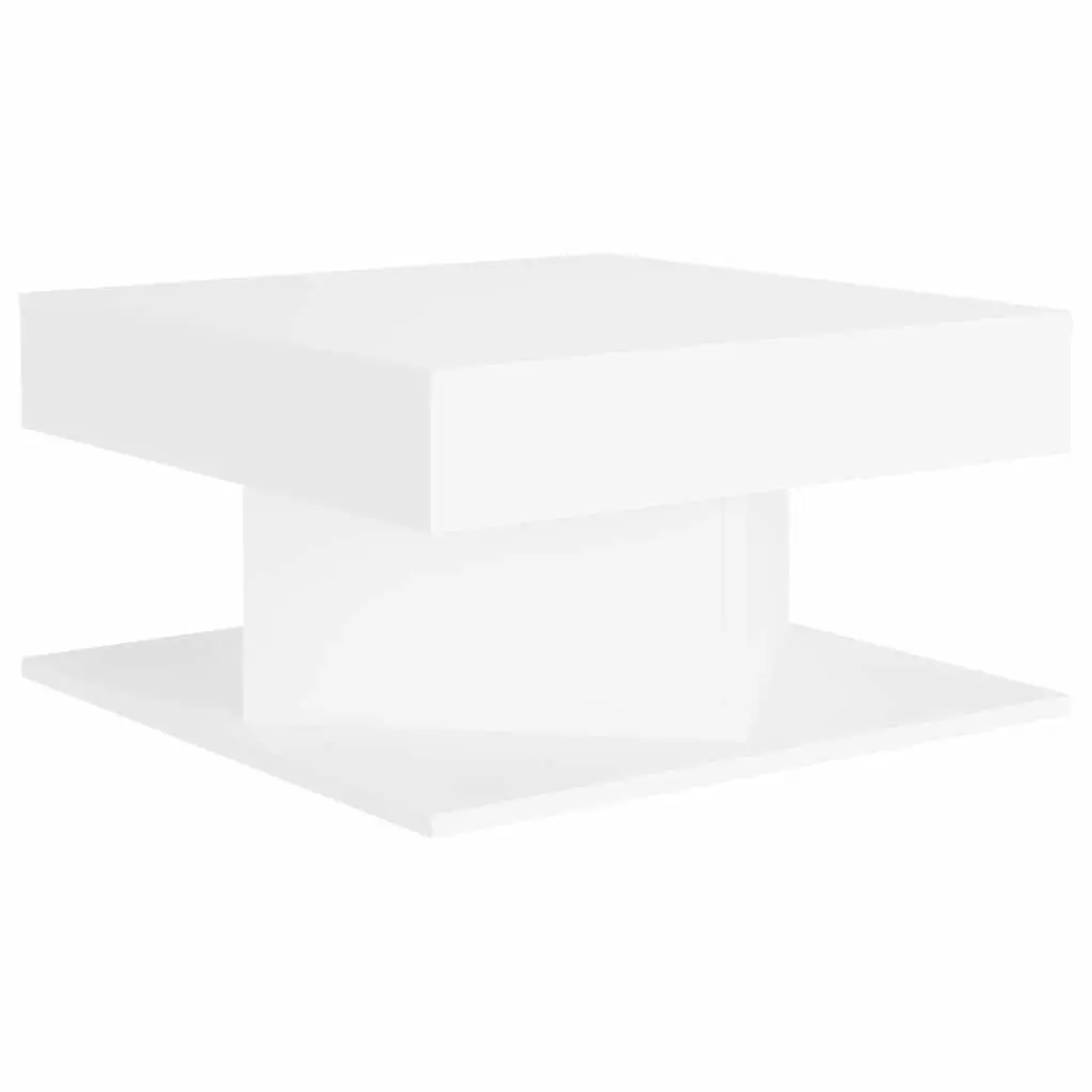 Coffee Table White Engineered Wood 57x57x30 cm