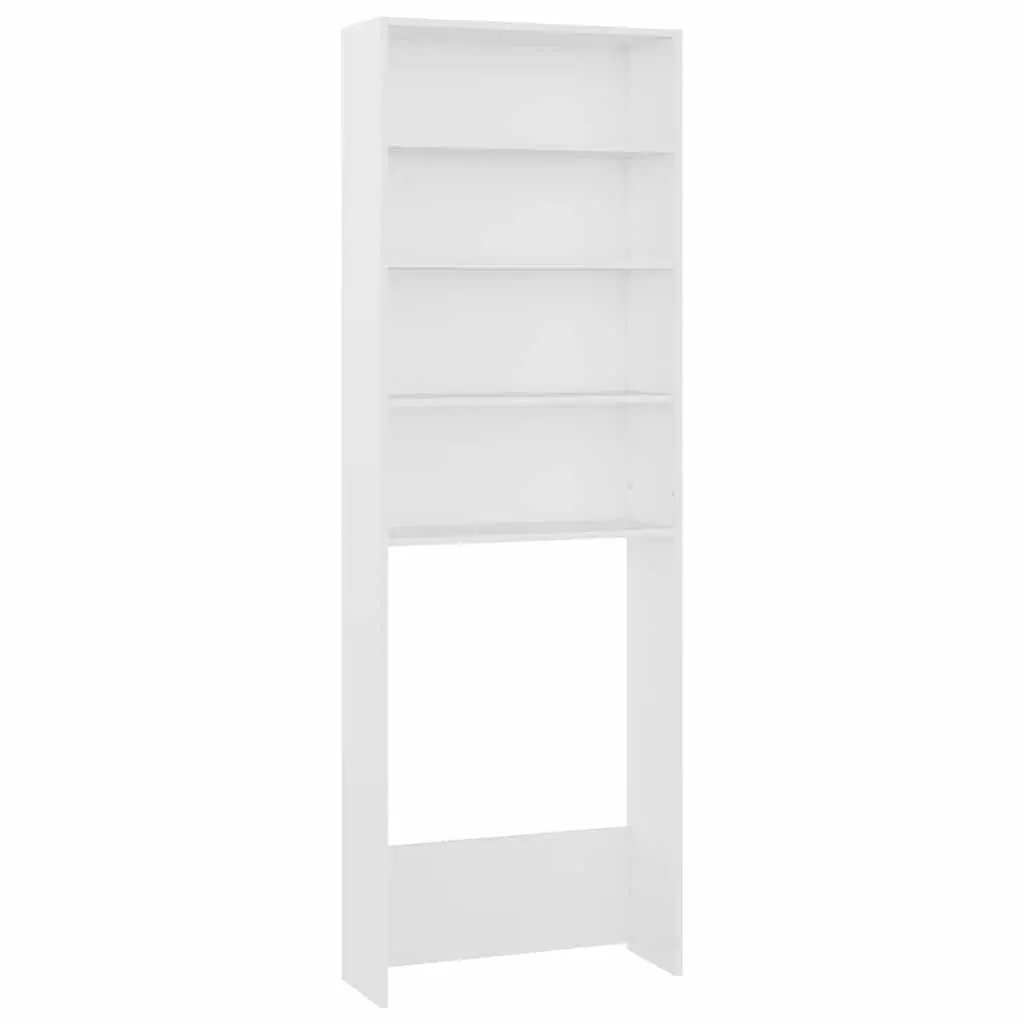 Washing Machine Cabinet White Storage Organizer Bathroom Laundry Cupboard