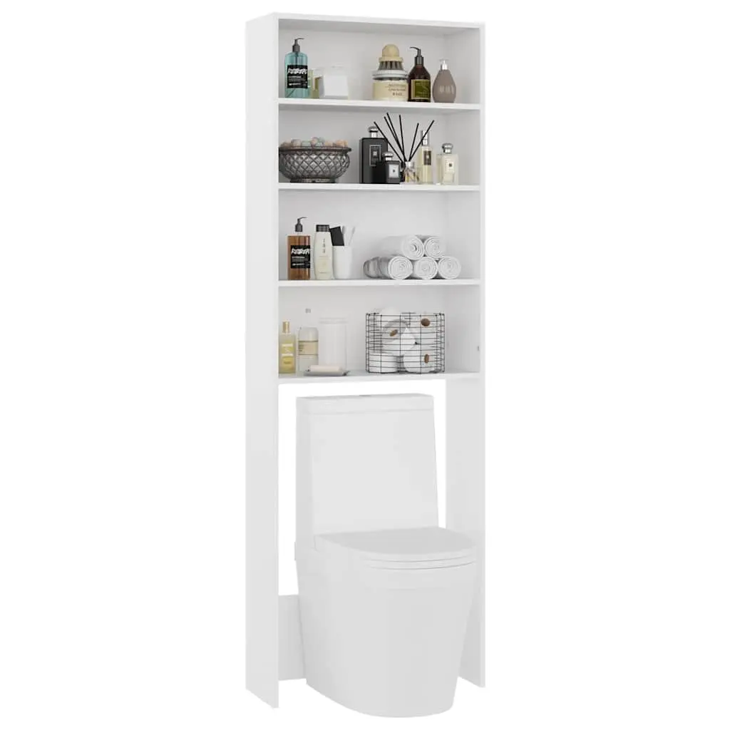 Washing Machine Cabinet White Storage Organizer Bathroom Laundry Cupboard