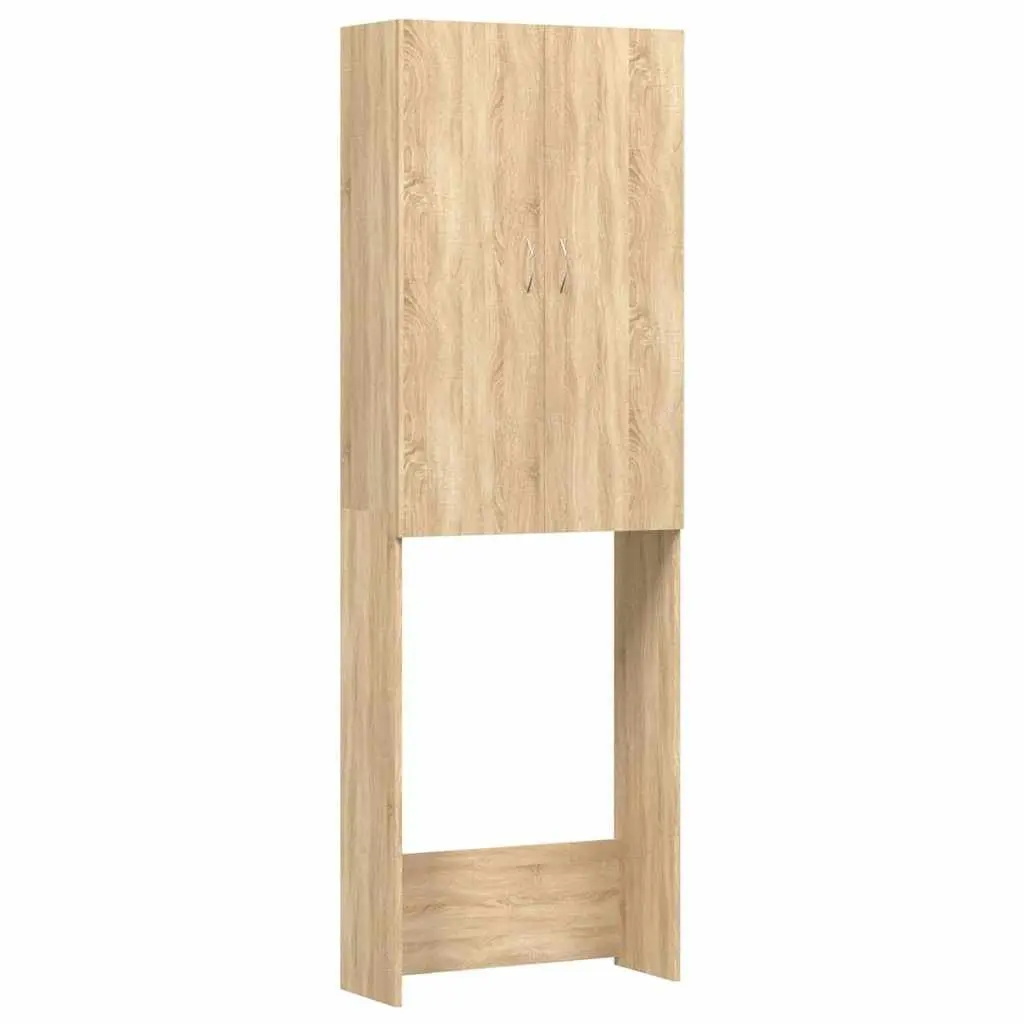 Washing Machine Cabinet Sonoma Oak 2 Doors 3 Compartments