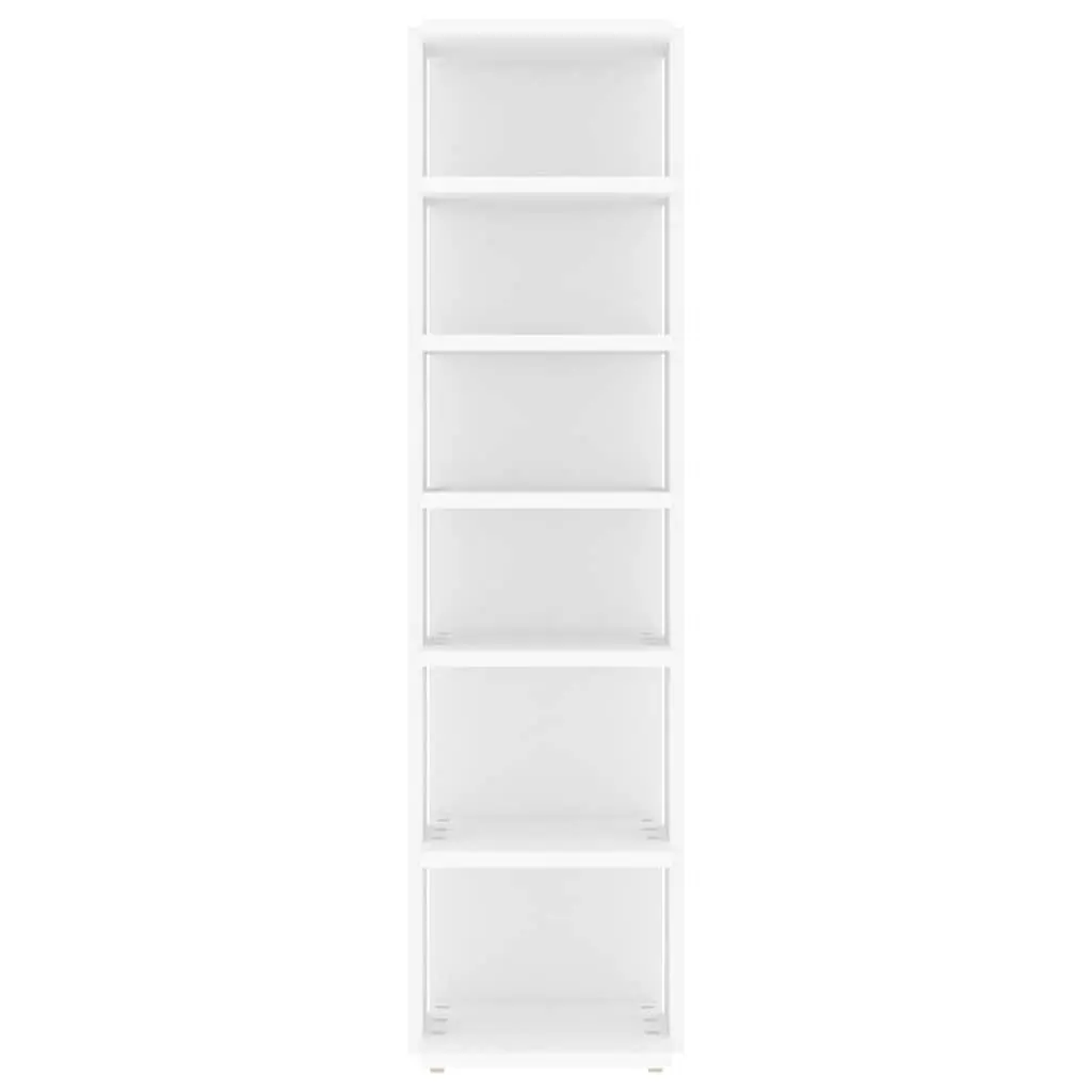 Shoe Cabinet 27.5x27x102cm White Storage Organiser 6 Shelves Narrow Corner