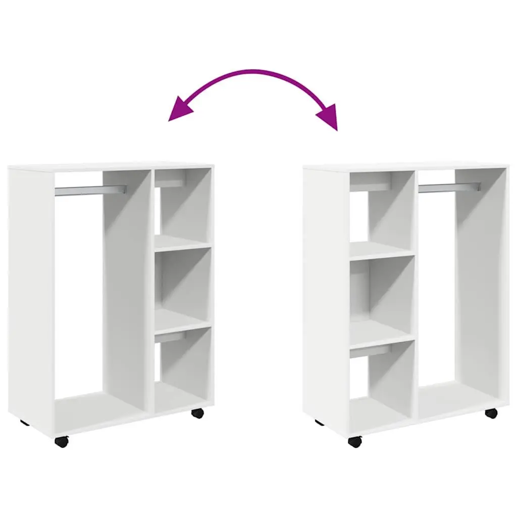 White Wardrobe Cabinet Spacious Open Compartment 80W x 40D x 110H cm