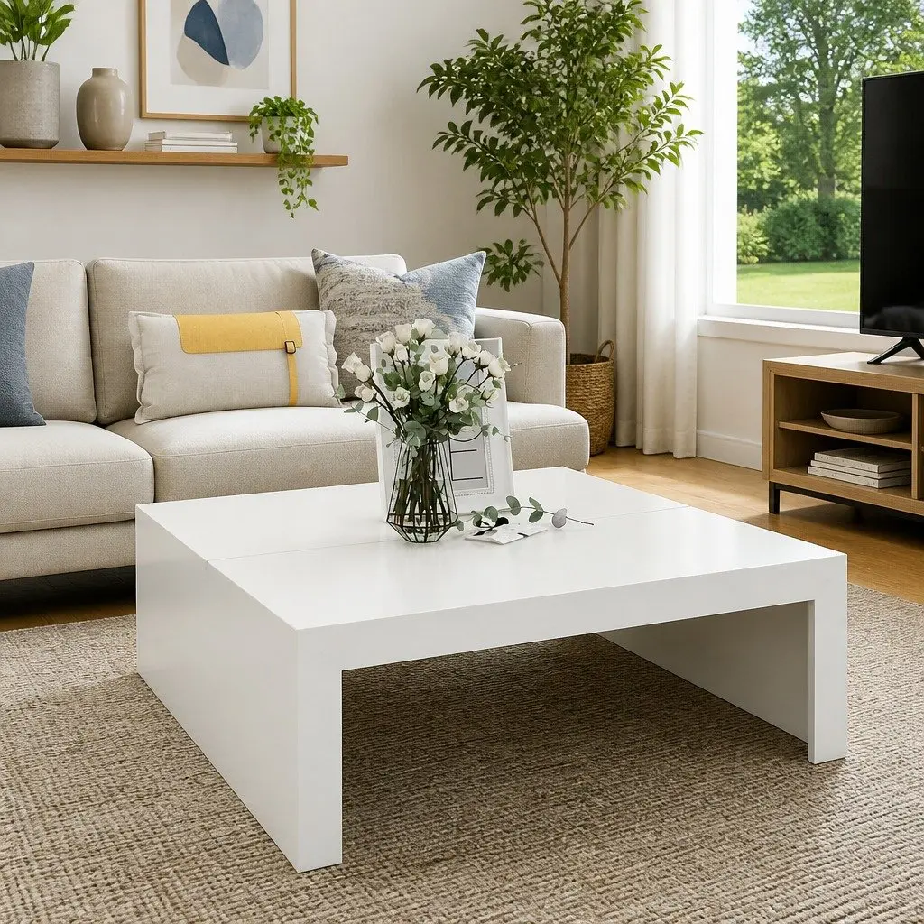 White Square Coffee Table