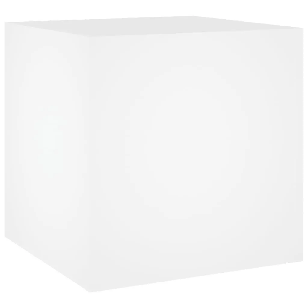 White Planter Box Engineered Wood 40x40x40 cm Indoor Outdoor Flower Plant Pot
