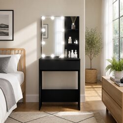 You’ll Love This Black Dressing Table with LED Lights