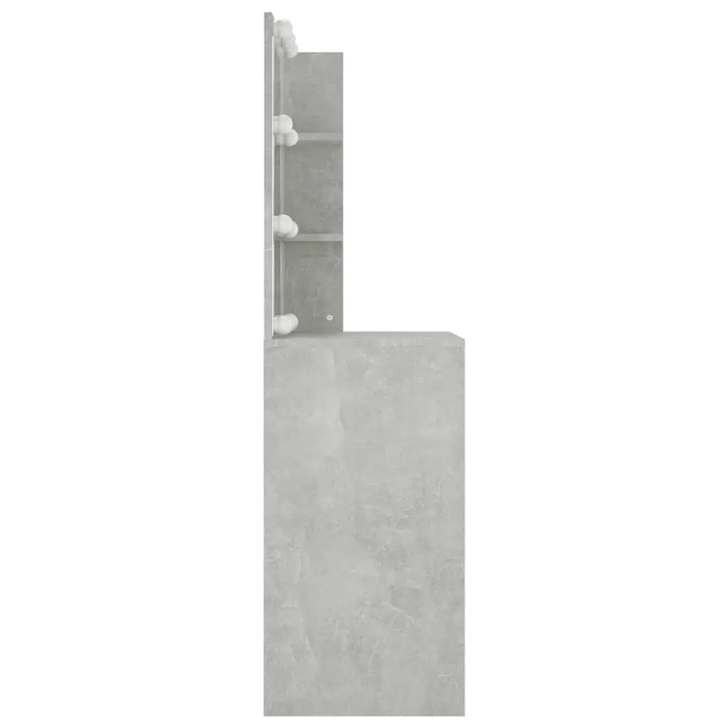 Dressing Table LED Mirror Grey Makeup Vanity 60W x 40D x 140H cm