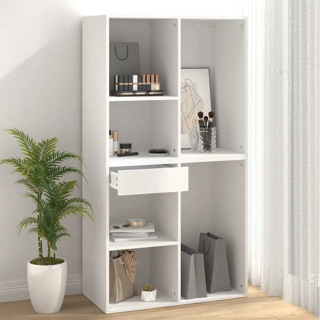Cosmetic Cabinet Storage Unit White Engineered Wood 80 x 40 x 75 cm