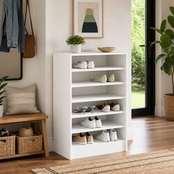 Keep Shoes Neatly Organized with This White Cabinet