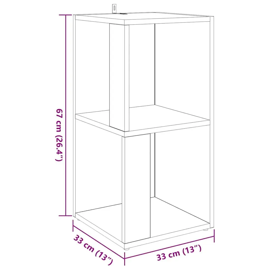 Corner Storage Cabinet White Engineered Wood 33 x 33 x 67 cm