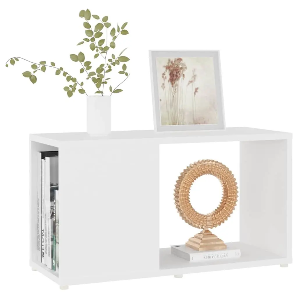 TV Cabinet White Open Shelving Unit Storage Bookcase Standing Furniture