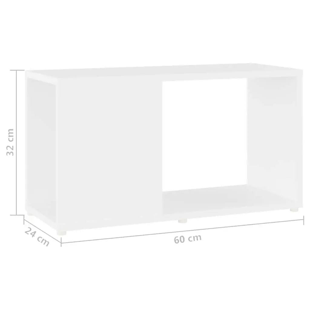TV Cabinet White Open Shelving Unit Storage Bookcase Standing Furniture