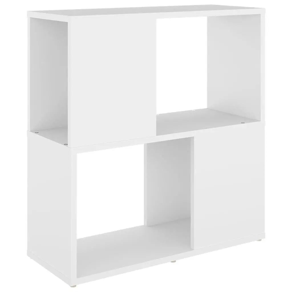 White Book Cabinet 2-Tier Shelving Unit 60W x 24D x 63H cm